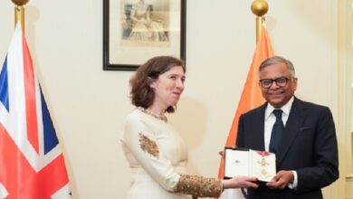 Photo of टाटा समूह के चेयरमैन चंद्रशेखरन को मिला ब्रिटेन का ‘नाइटहुड’ सम्मान