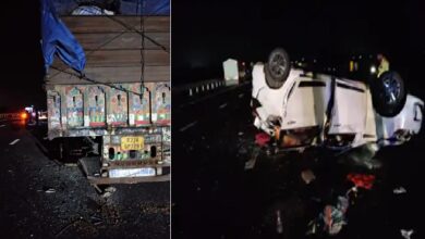 Photo of मप्र के रतलाम में एक्सप्रेस-वे पर हादसा, ट्रक में घुसी कार, खाटूश्याम जा रहे परिवार के 4 सदस्यों की मौत, 5 घायल